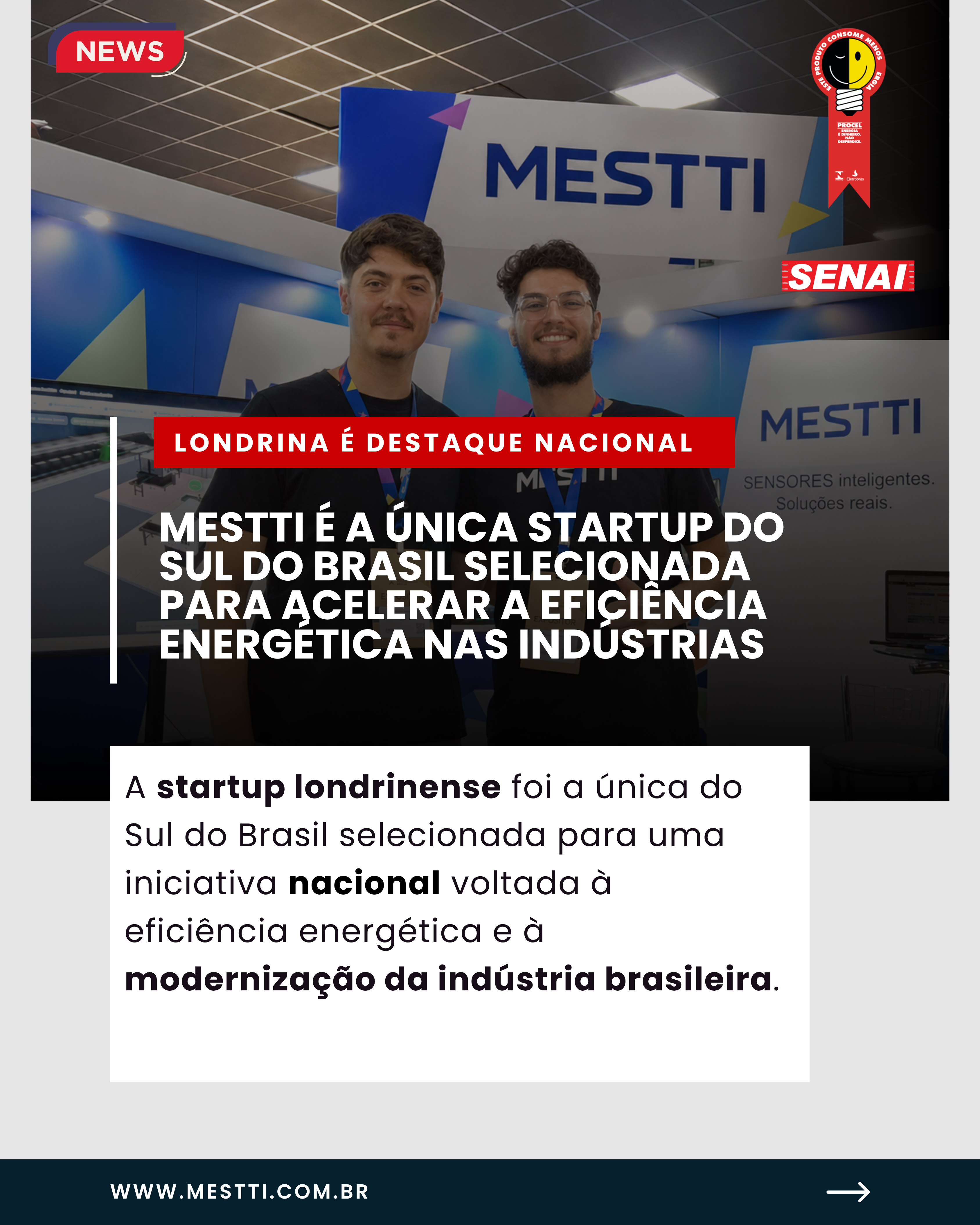 MESTTI selecionada para acelerar a eficiência energética nas indústrias